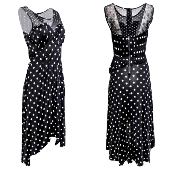 Marc by Marc Jacobs black silk blend beaded wrap maxi dress *flawed* size small - Picture 2 of 8